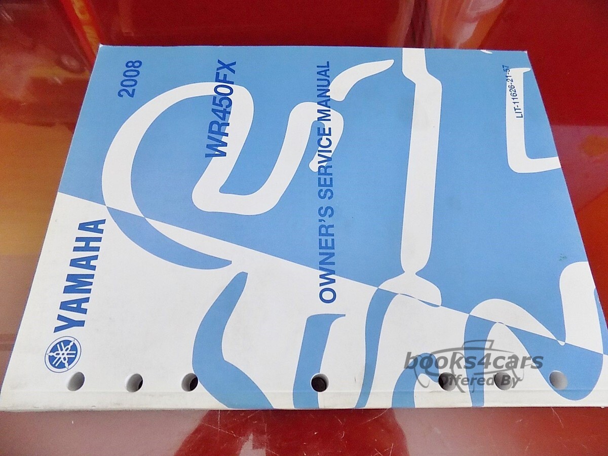view cover of 2008 WR450FX Shop Service Repair Manual by Yamaha for all WR 450 FX models