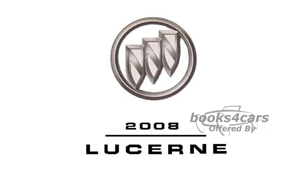 view cover of 2008 Lucerne owners manual by Buick