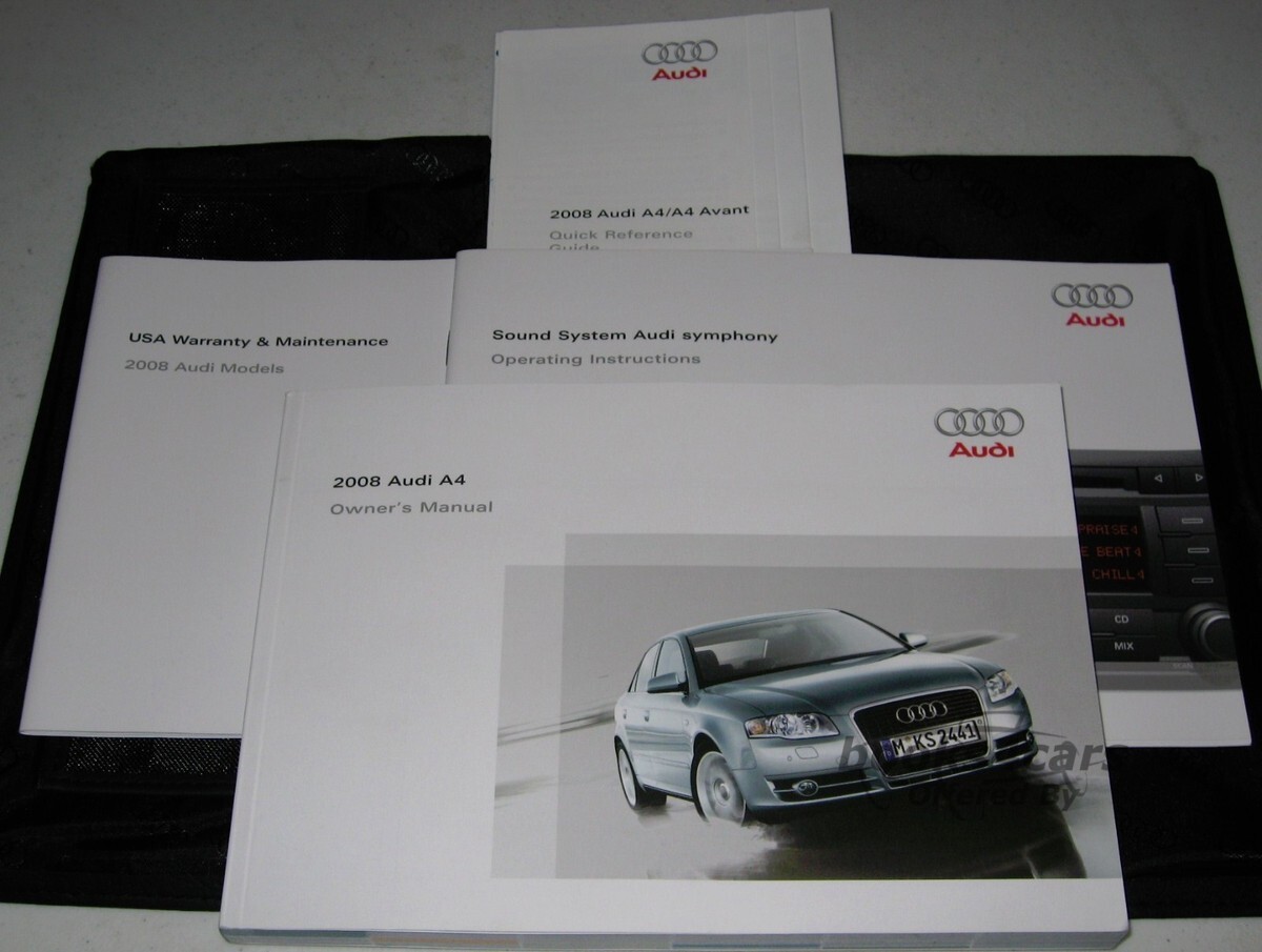 view cover of 2008 A4 owners manual by Audi