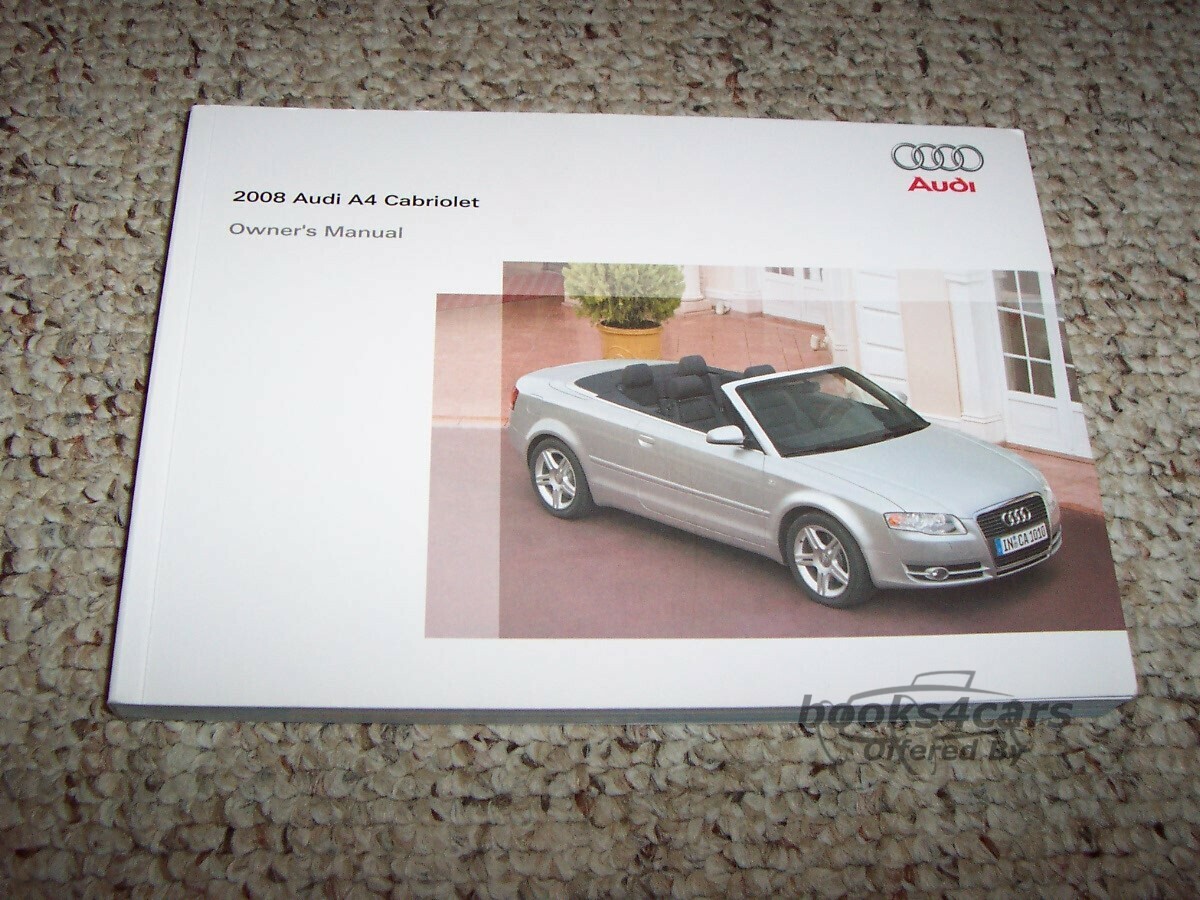 view cover of 2008 A4 Cabriolet Owners Manual by Audi