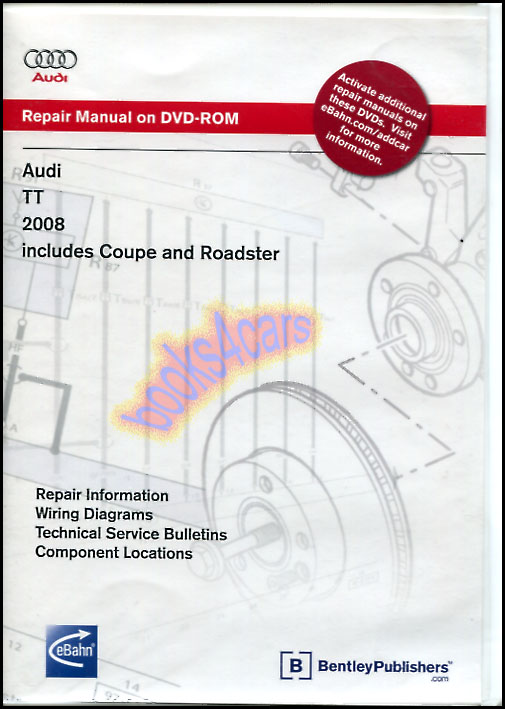 view cover of 2008-2009 TT Shop Service Repair Manual by Audi on DVD