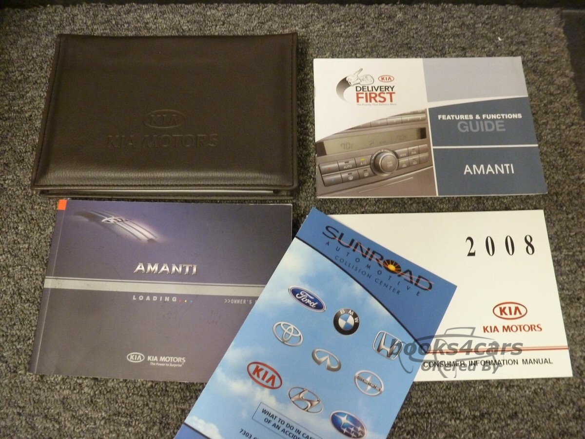 view cover of 2008 Amanti owners manual by Kia