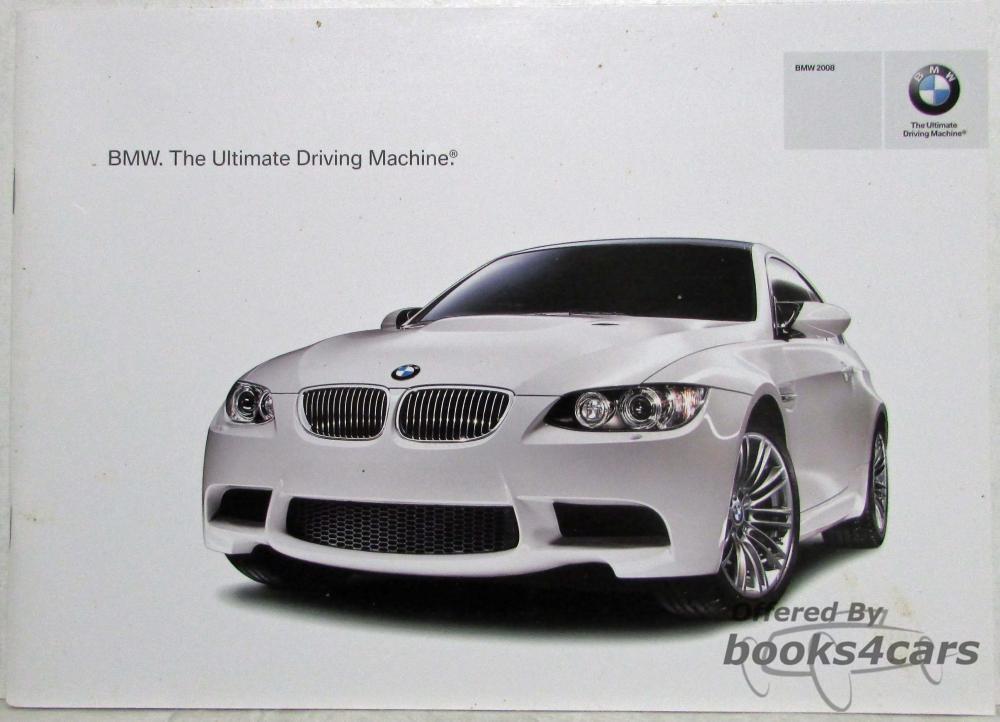 view cover of 2008 BMW Sales Brochure for M5 Sedan M6 Coupe & Convertible. Color 84 pages.