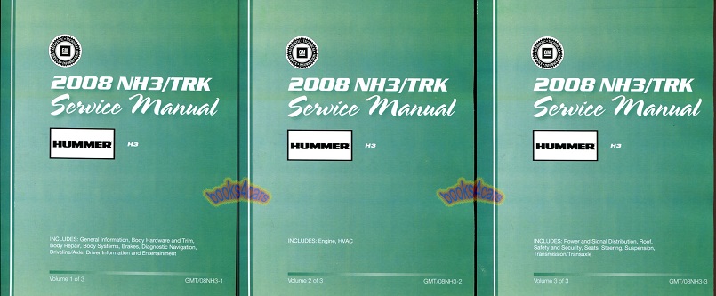 view cover of 2008 H3 shop service repair manual set by Hummer