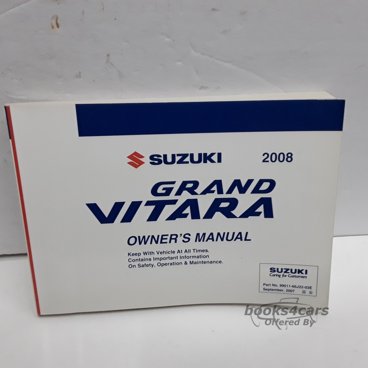 view cover of 2008 Suzuki Grand Vitara Owners manual