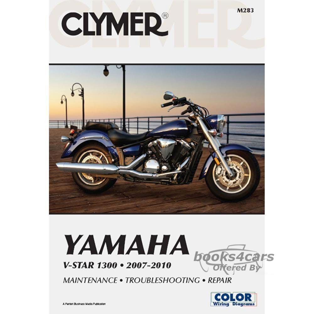 view cover of 2007-2010 Yamaha V-Star 1300 Shop Service Repair Manual by Clymer with Service & Repair Procedures for Engine Transmission Brakes Suspension Body Electrical & more in 375 pages