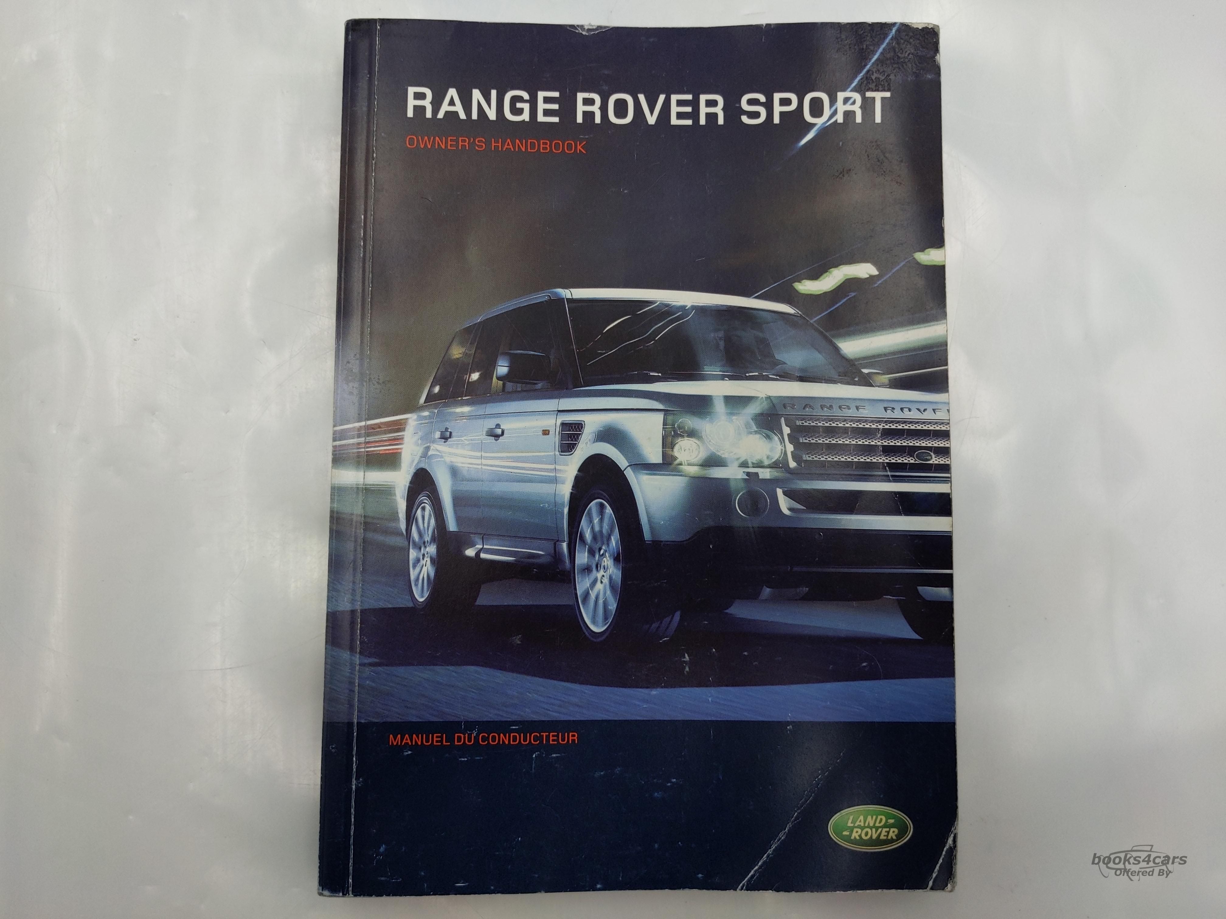 view cover of 2008 Range Rover SPORT Owners manual by Land Rover