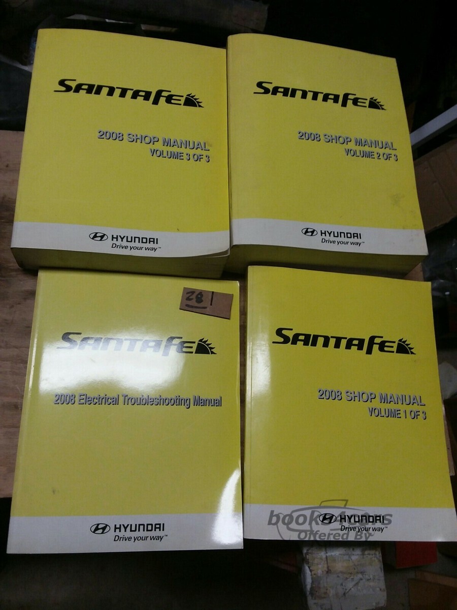 view cover of 2008 Santa Fe Shop Service Repair Manual by Hyundai for SantaFe