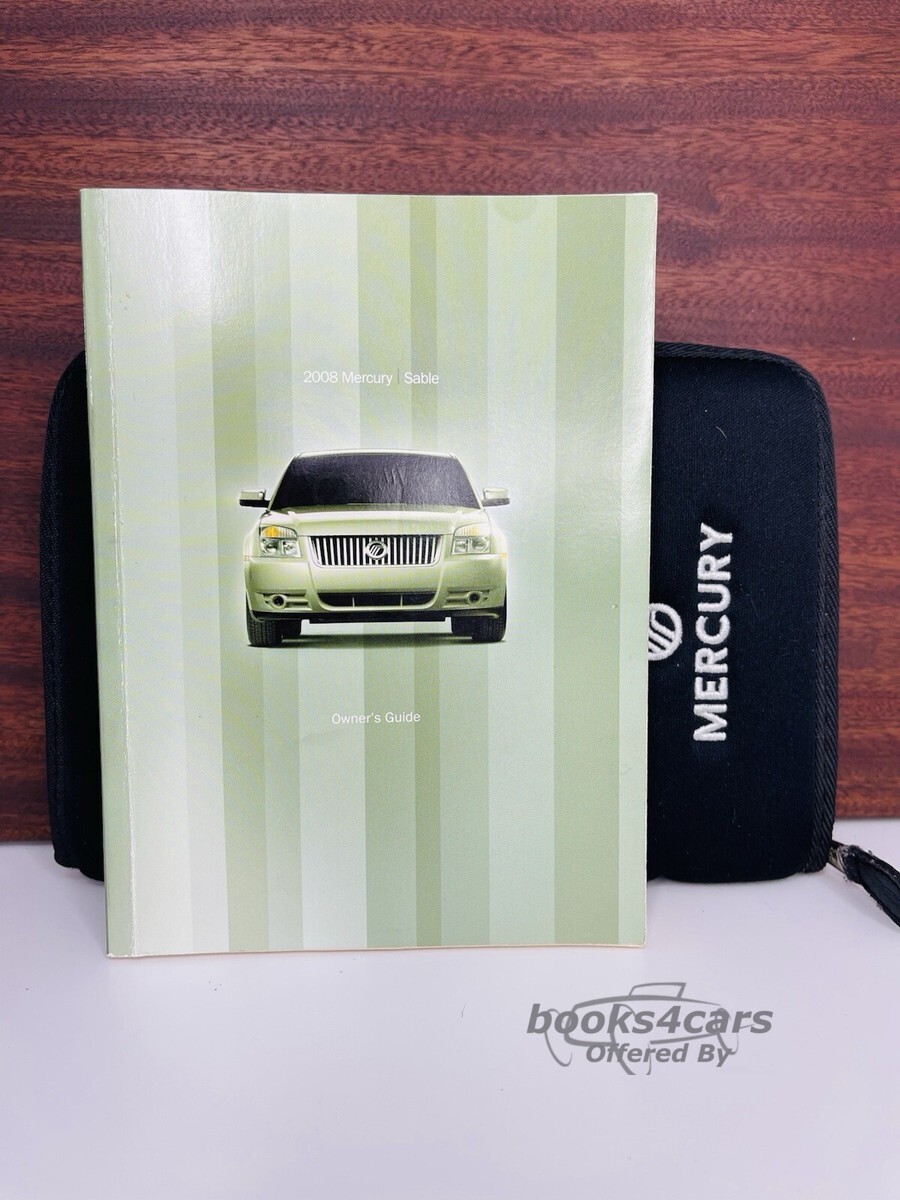 view cover of 2008 Sable owners manual by Mercury