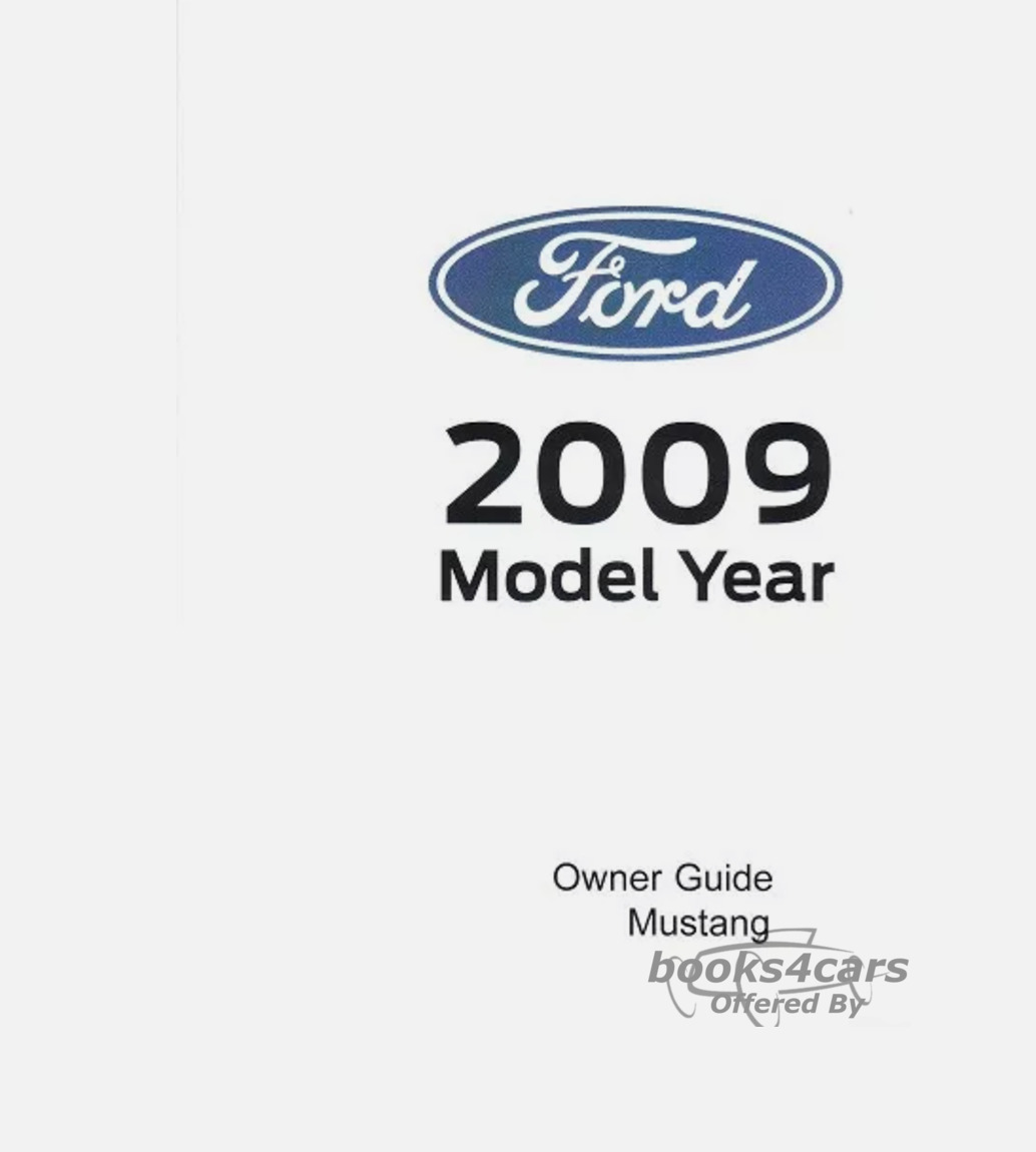 view cover of 2009 Mustang owners manual by Ford