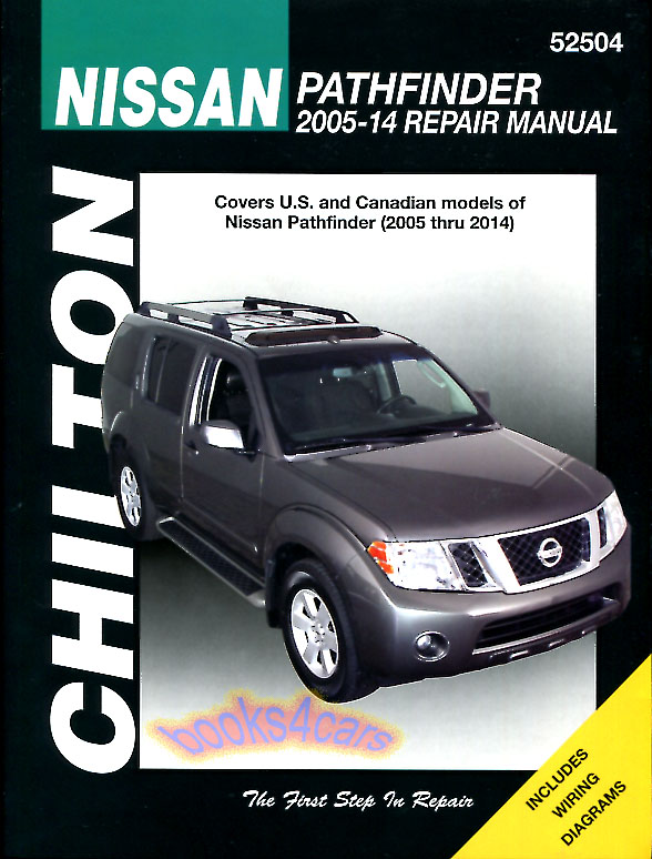 view cover of 2005-2014 Nissan Pathfinder Shop Service Repair Manual by Chilton