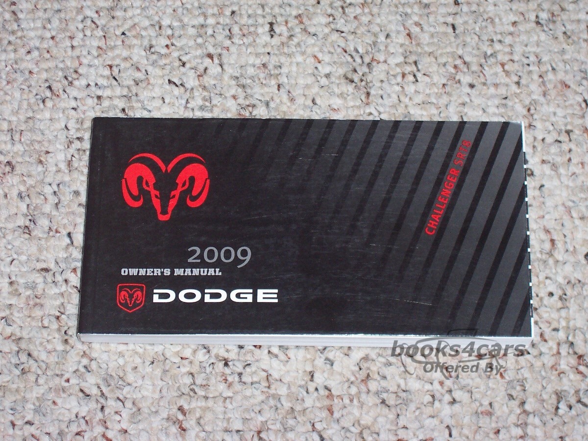 view cover of 2009 Challenger SRT8 Owners Manual by Dodge