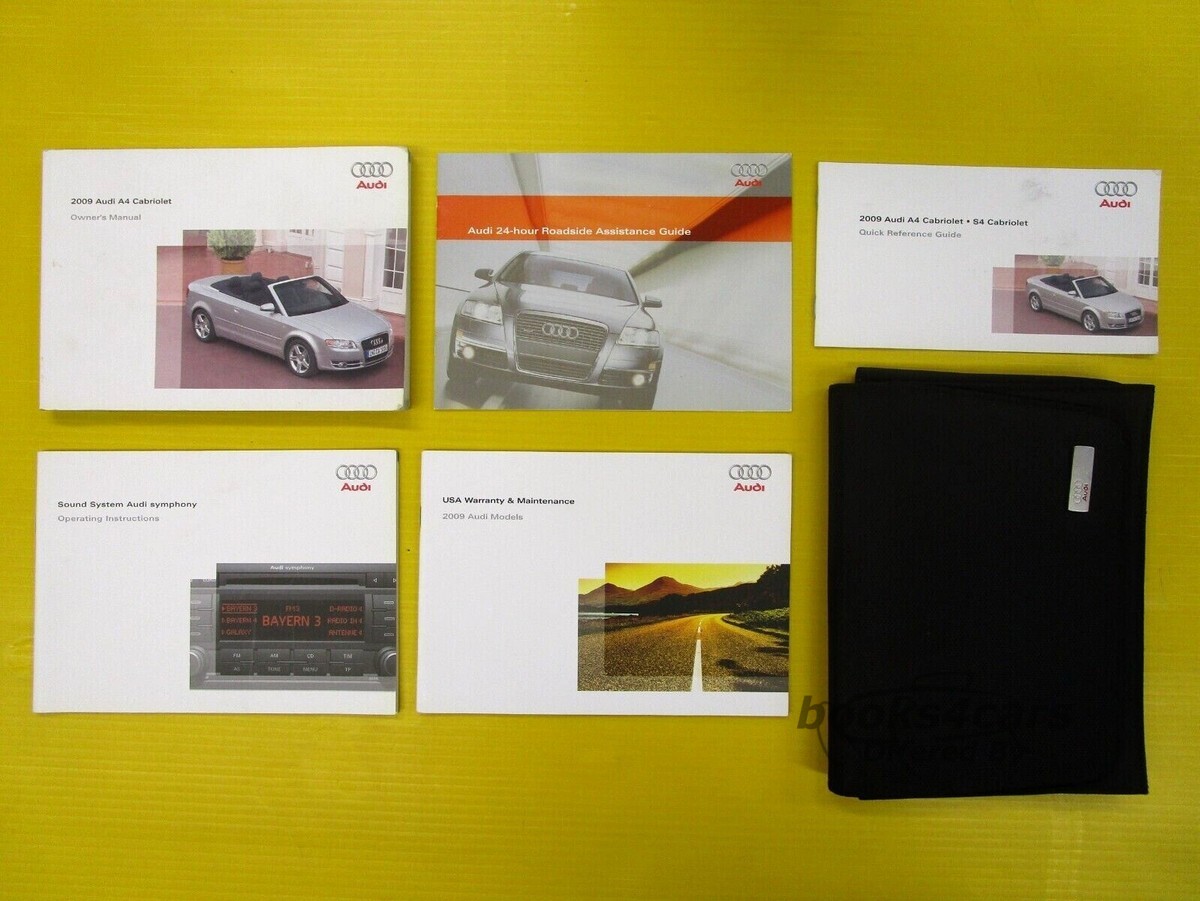 view cover of 2009 A4 Cabriolet Owners Manual by Audi