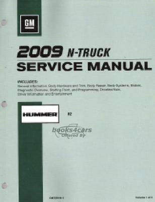 view cover of 2009 H2 shop service repair mnaual by Hummer