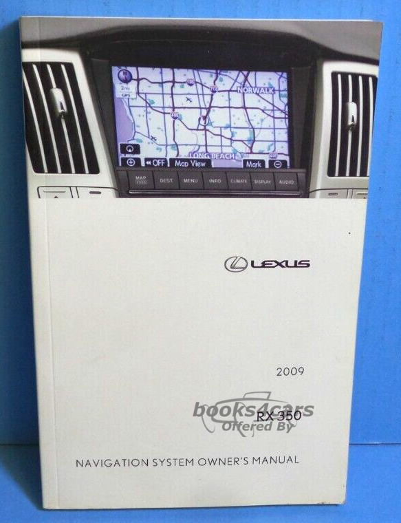 view cover of 2009 RX350 Navigation owners manual by Lexus