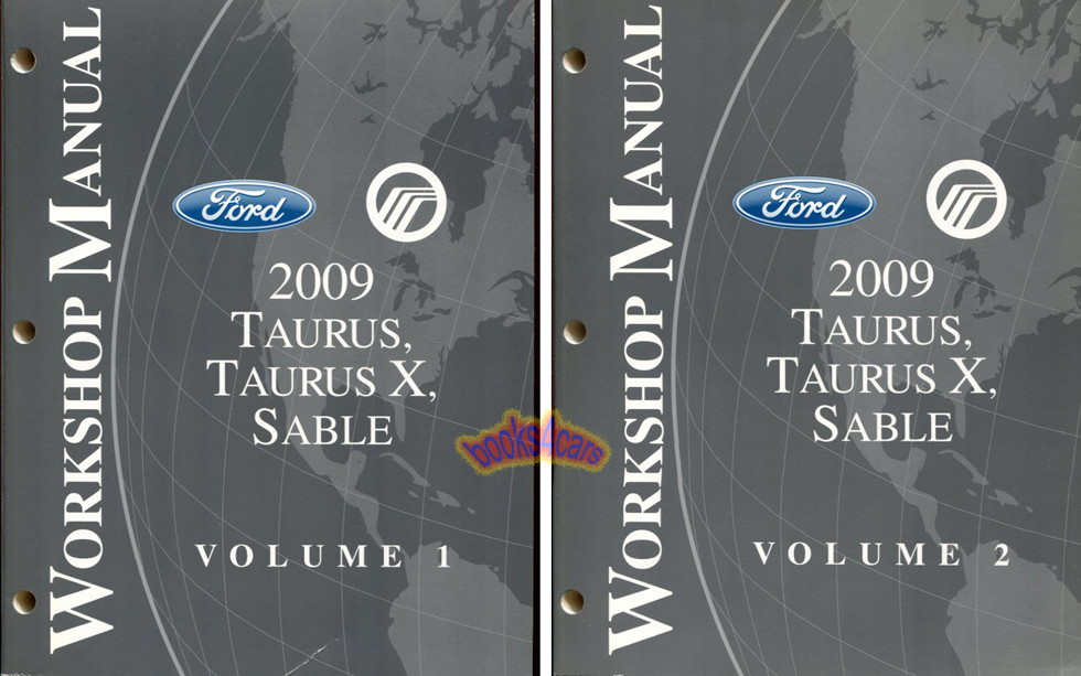 view cover of 2009 Taurus & Sable Shop Service Repair Manual by Ford & Mercury 2-Vol Set