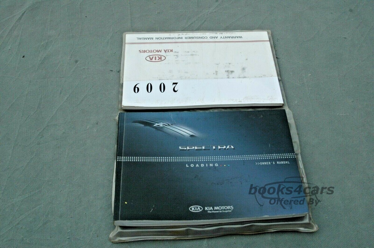 view cover of 2009 Spectra Owners manual by Kia