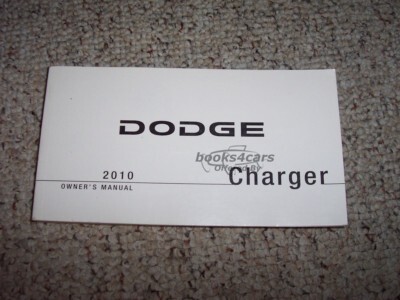 view cover of 2010 Charger owners manual by Dodge