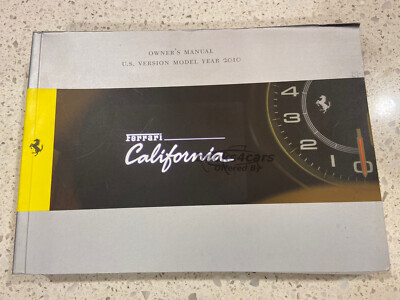 view cover of 2010 California Owners Manual by Ferrari