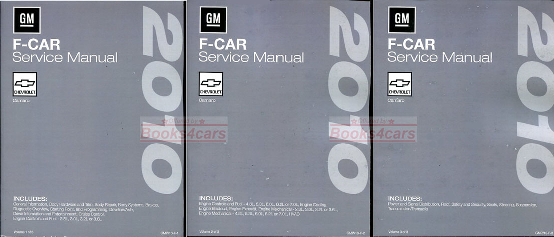 view cover of 2010 Camaro Shop Service Repair Manual 3V set by Chevrolet