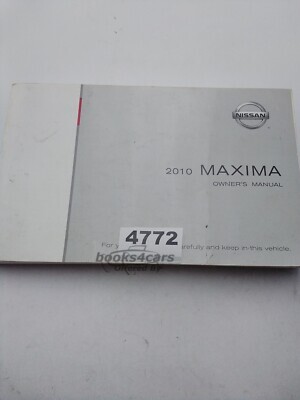 view cover of 2010 Maxima owners manual by Nissan