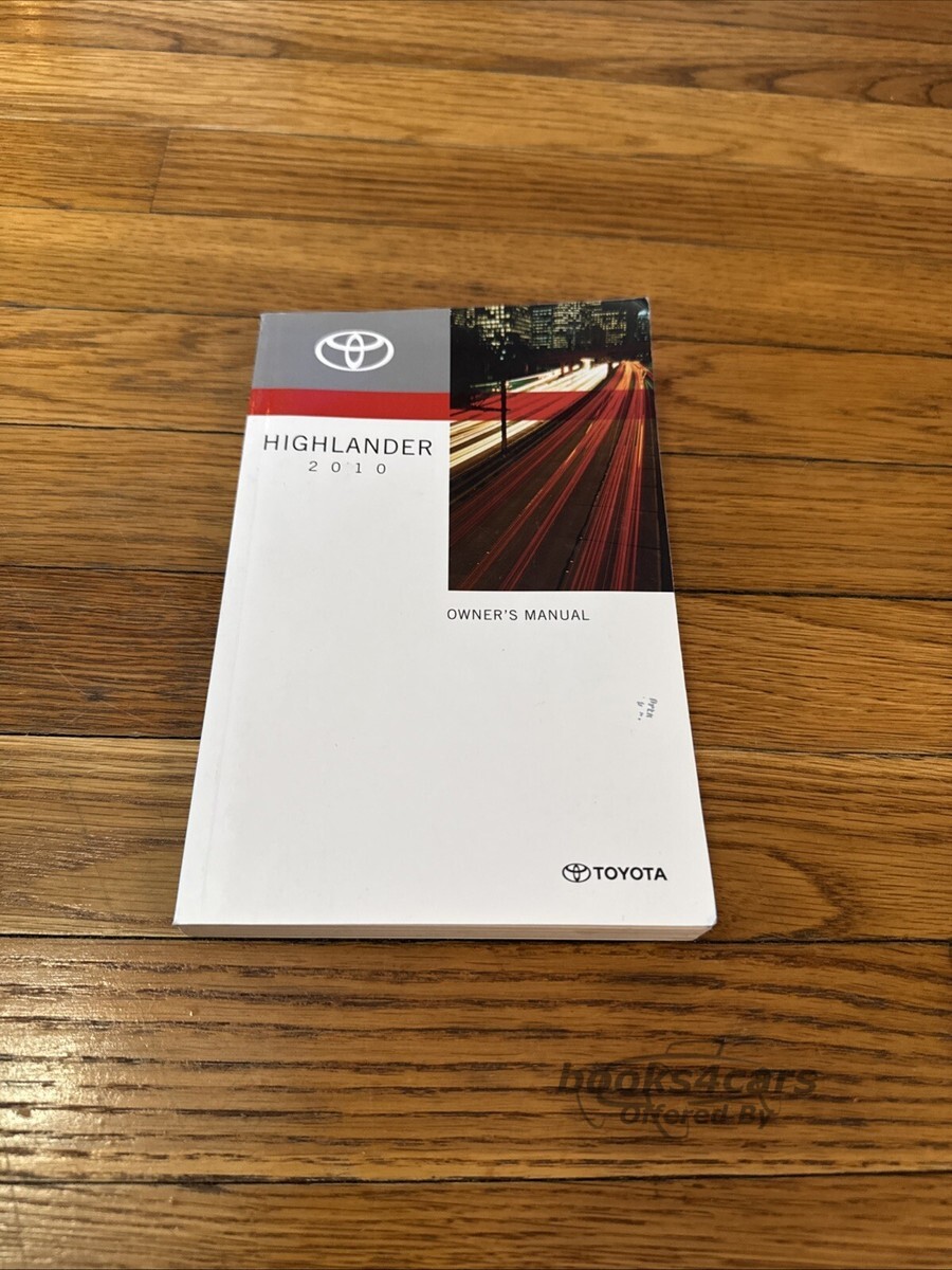 view cover of 2010 Highlander owners manual by Toyota