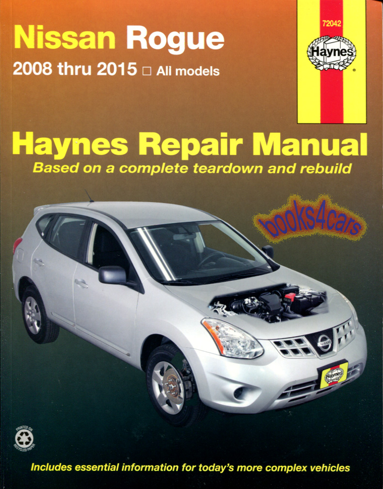 view cover of 2008-2020 Nissan Rogue Shop Service Repair manual by Haynes 272 pgs