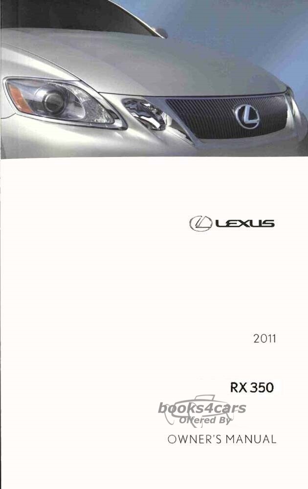 view cover of 2011 RX350 owners manual by Lexus
