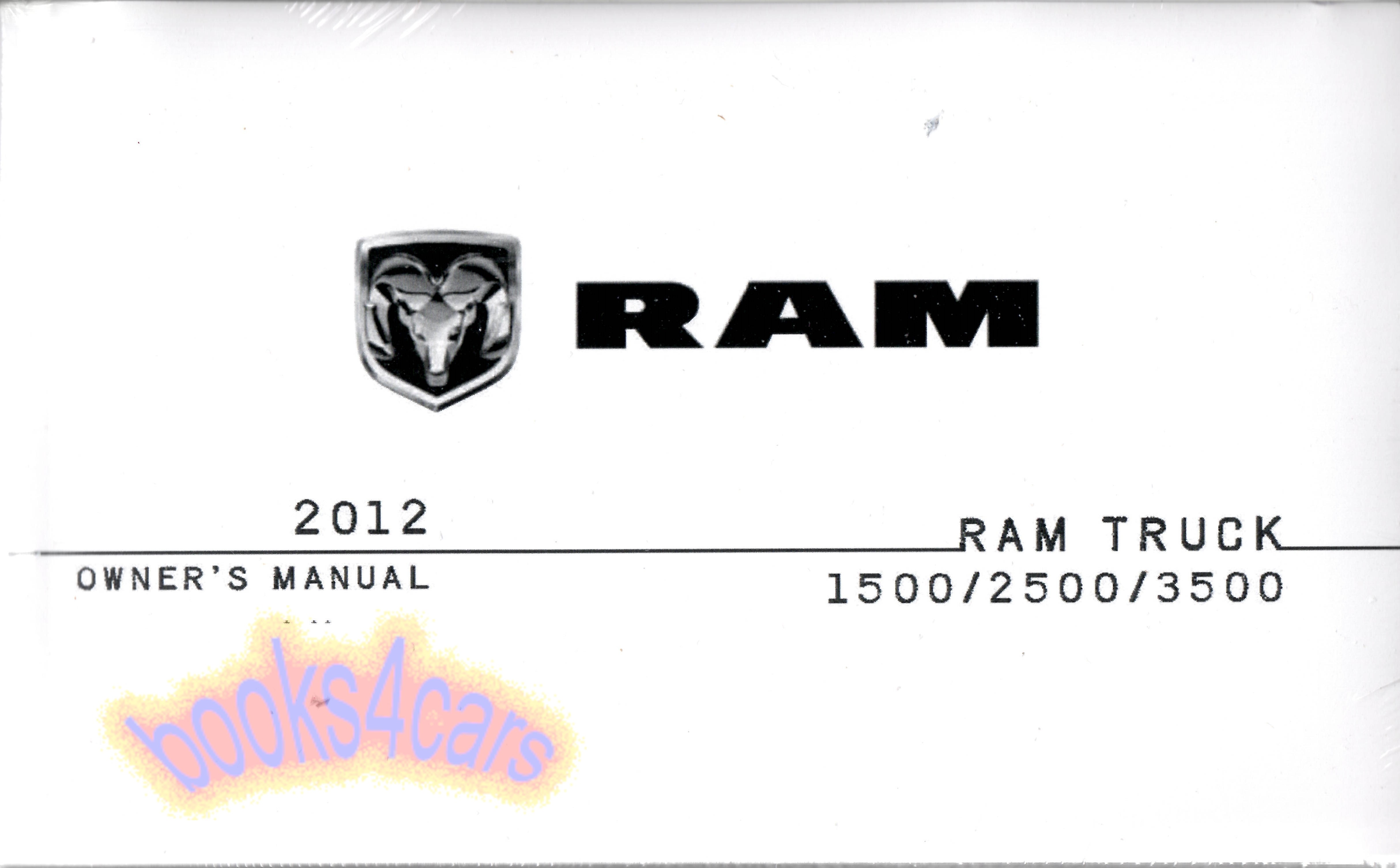 view cover of 2012 Ram Truck Gas Owners Manual by Dodge