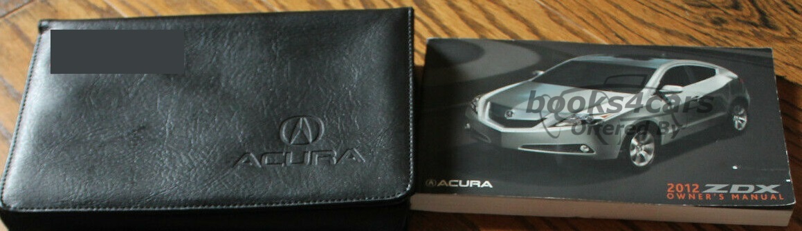 view cover of 2012 ZDX owners manual by Acura