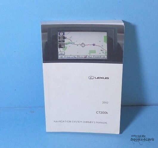 view cover of 2012 CT200h Navigation owners manual by Lexus
