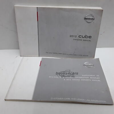view cover of 2012 Cube owners manual by Nissan