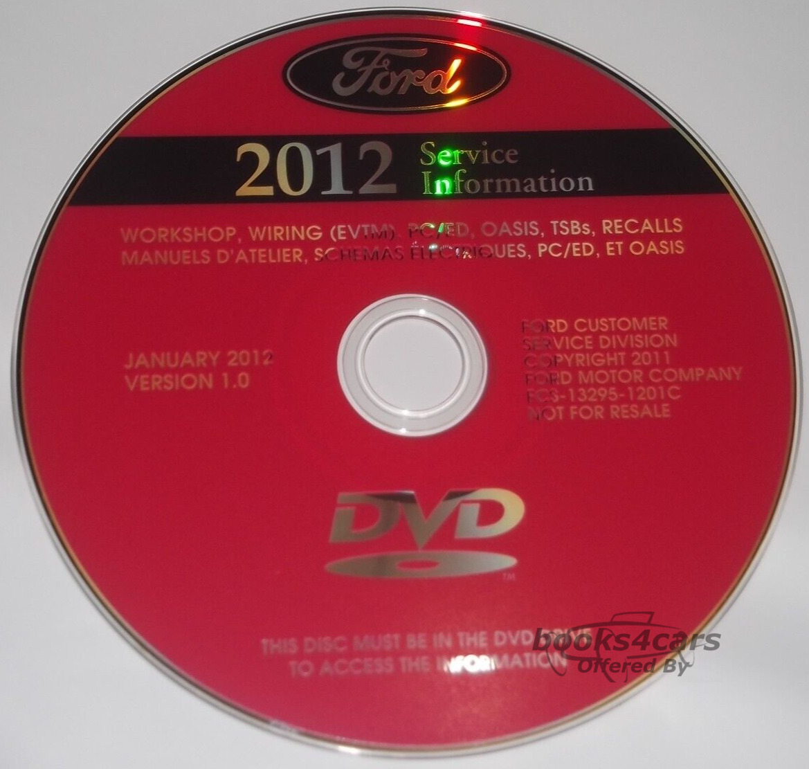 view cover of 2012 Mustang shop service repair manual by Ford on CD-ROM