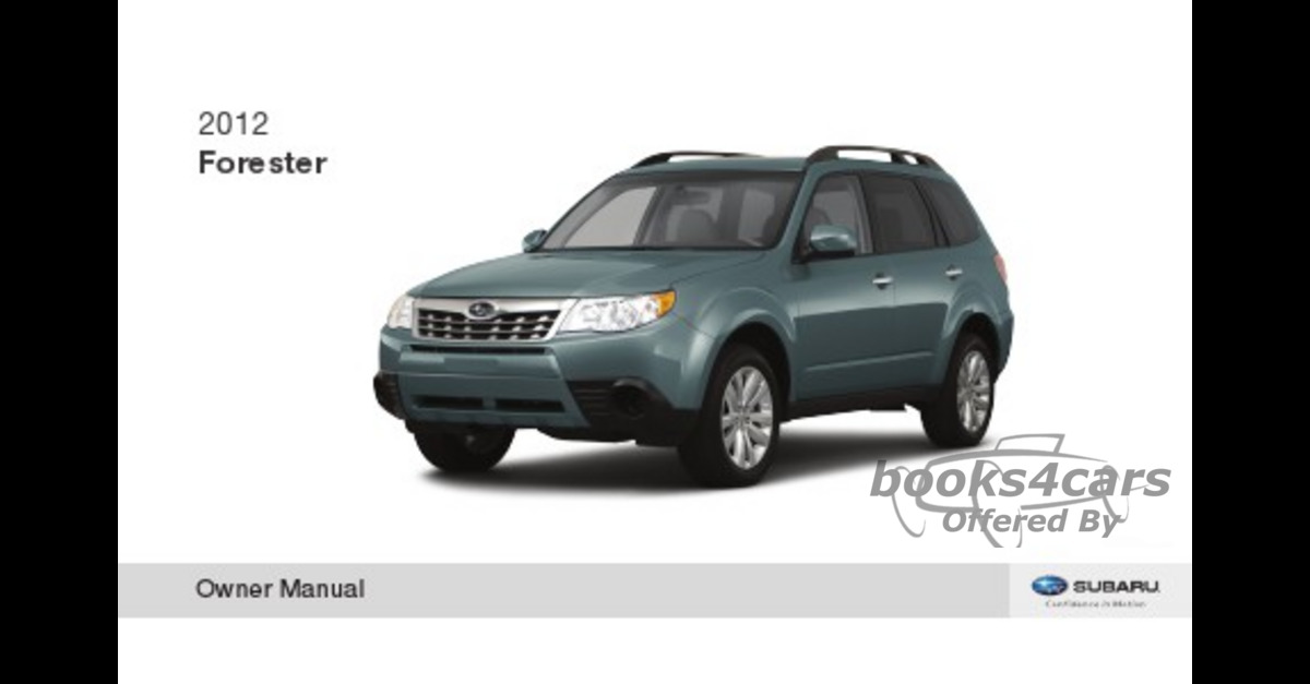 view cover of 2012 Forester owners manual by Subaru