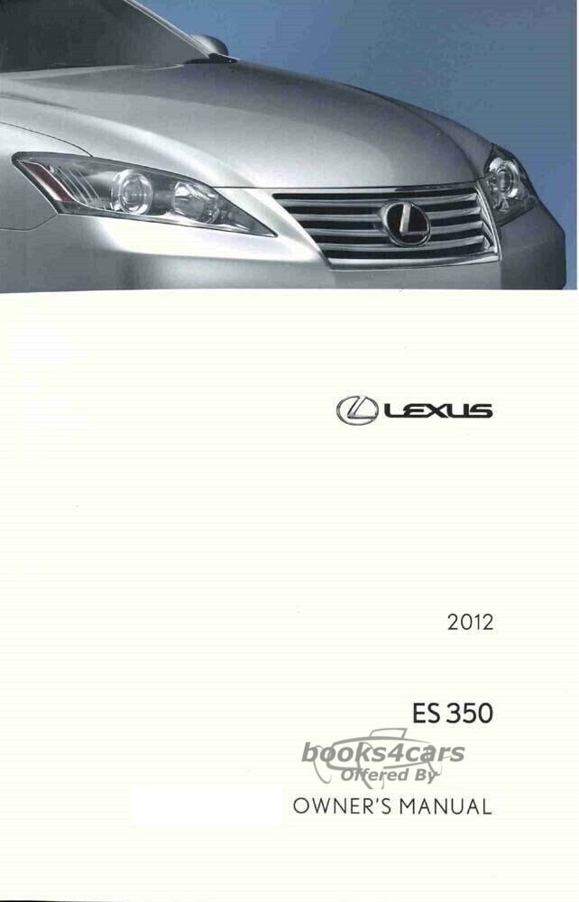 view cover of 2012 ES350 owners manual by Lexus