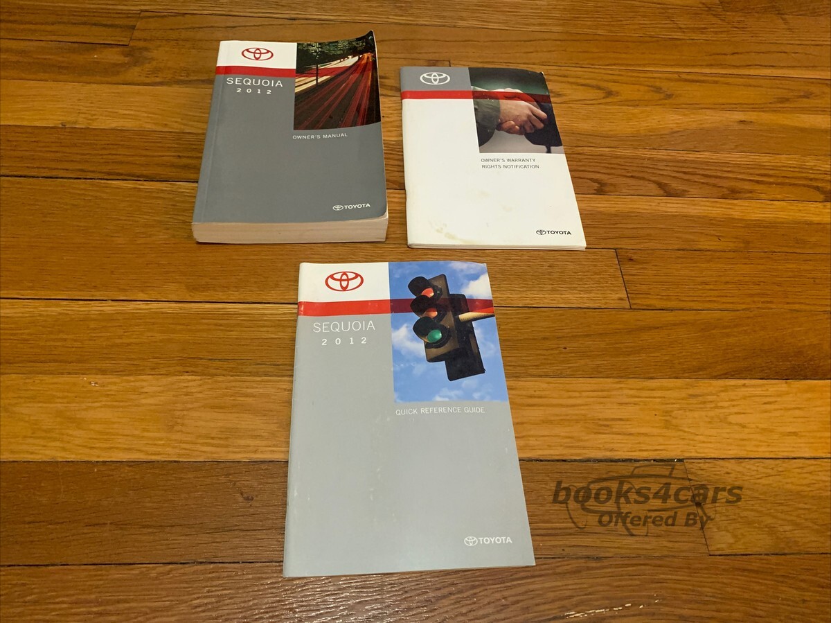 view cover of 2012 Sequoia owners manual by Toyota
