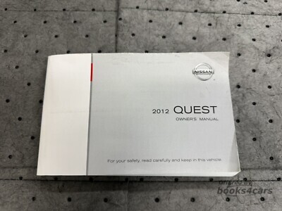 view cover of 2012 Quest owners manual by Nissan