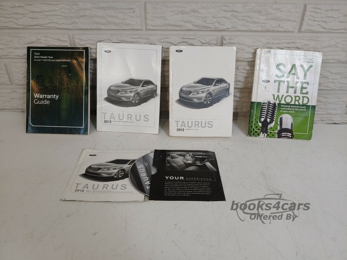 view cover of 2012 Taurus owners manual by Ford