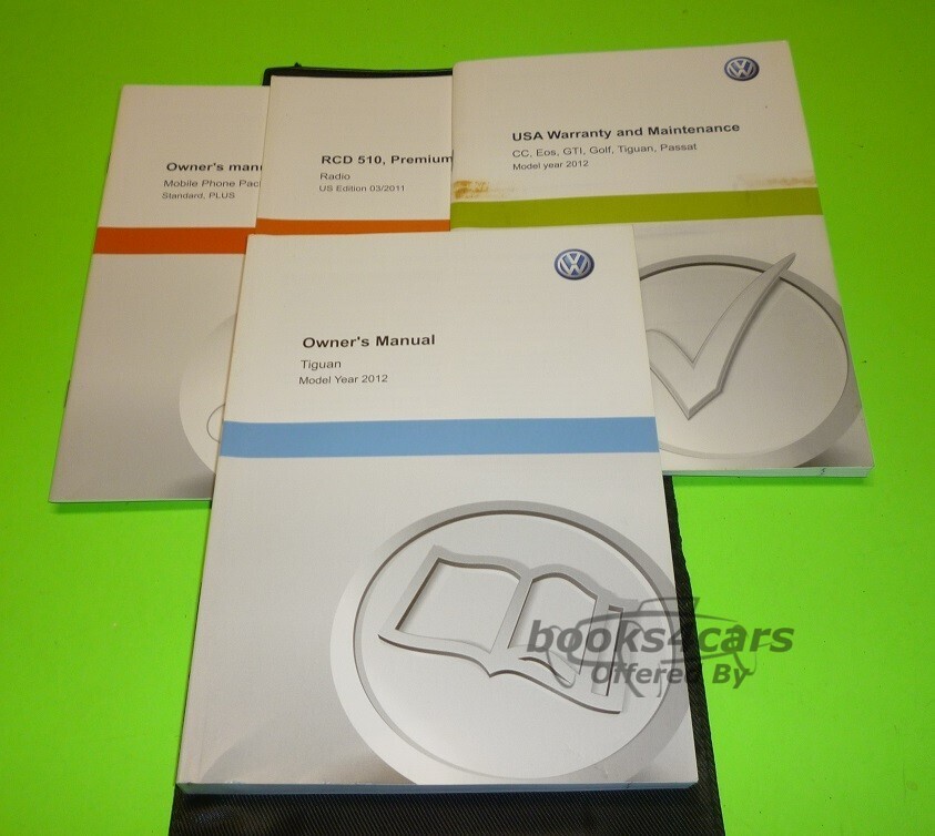 view cover of 2012 Volkswagen Tiguan Owners Manual by VW