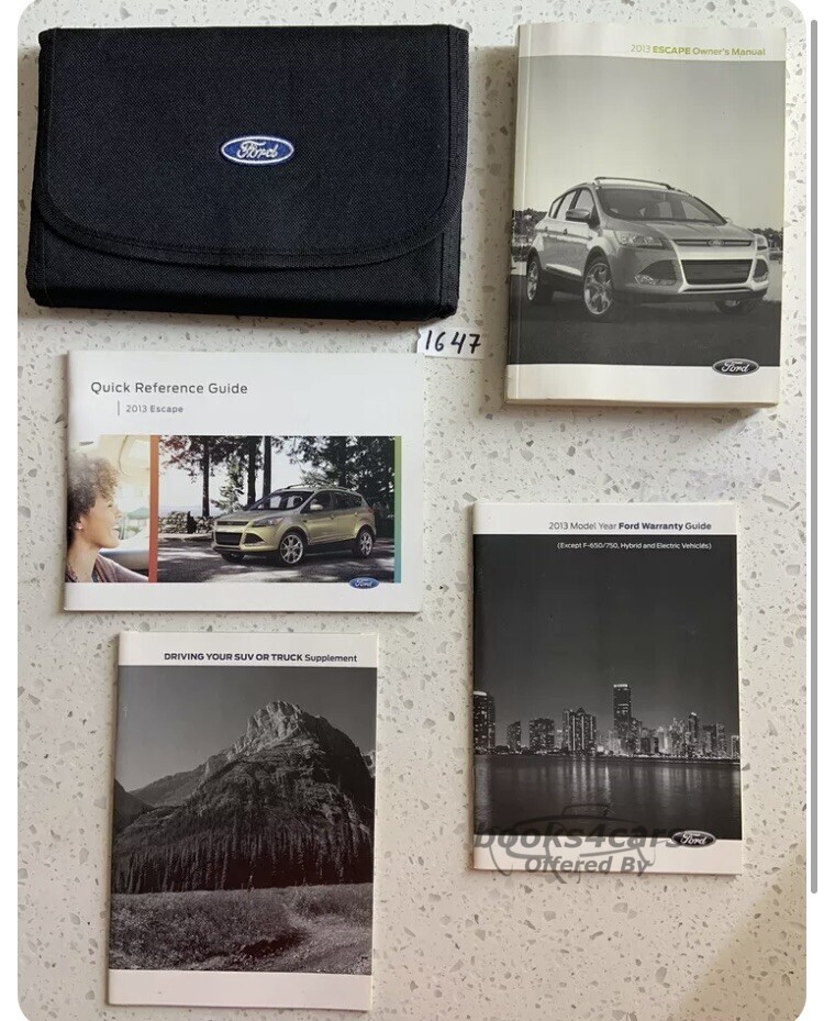 view cover of 2013 Escape owners manual by Ford
