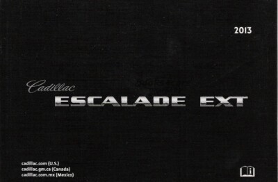 view cover of 2013 Escalade EXT owners manual by Cadillac