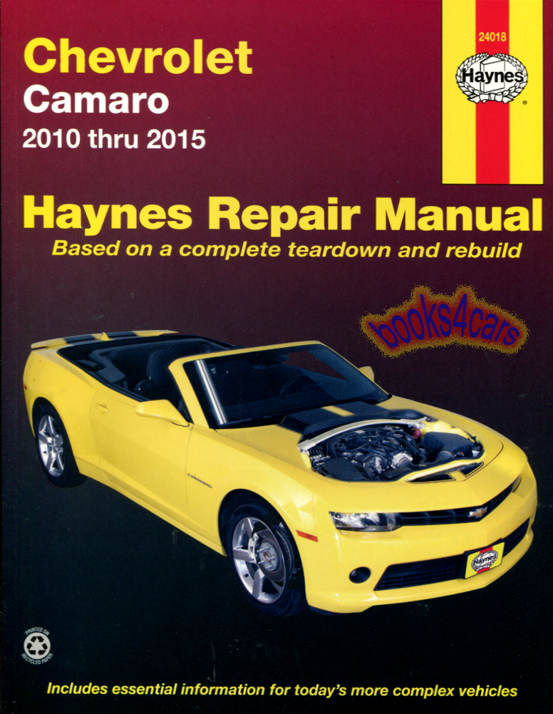 view cover of 2010-2015 Camaro Haynes shop service repair Manual for Chevrolet