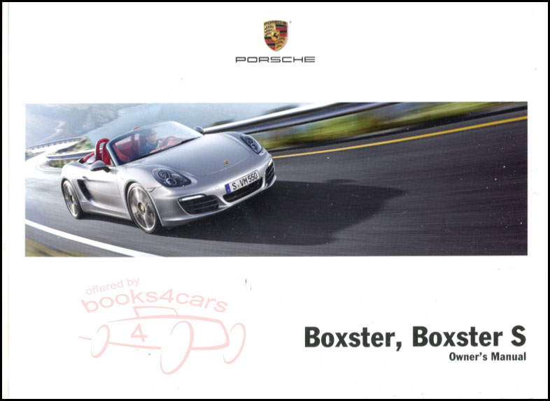 view cover of 2013 Boxster owner's manual by Porsche
