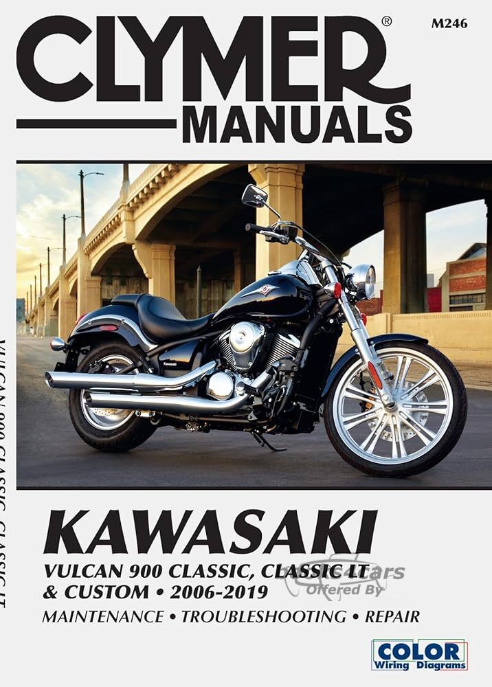 view cover of 2006-2019 Kawasaki Vulcan 900 Classic, LT, & Custom Shop Service Repair Manual by Clymer with Service Repair Procedures for Engine Transmission Brakes Suspension Body Electrical and more