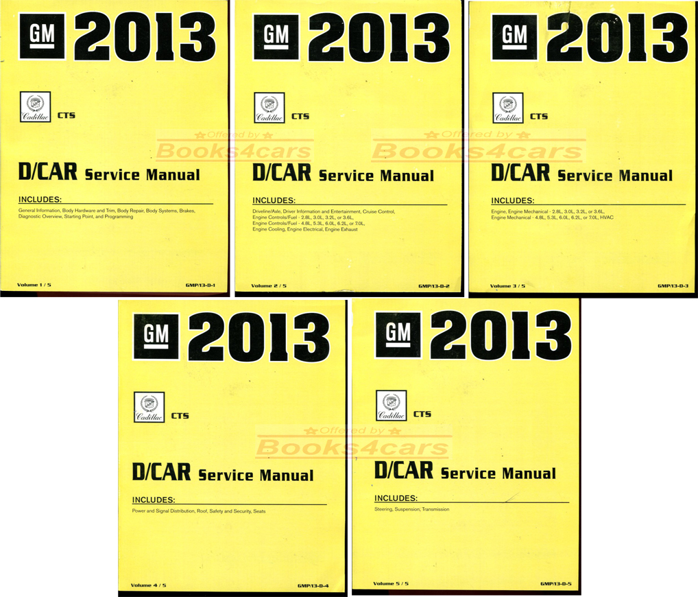 view cover of 2013 CTS shop service repair manual set by Cadillac & GM