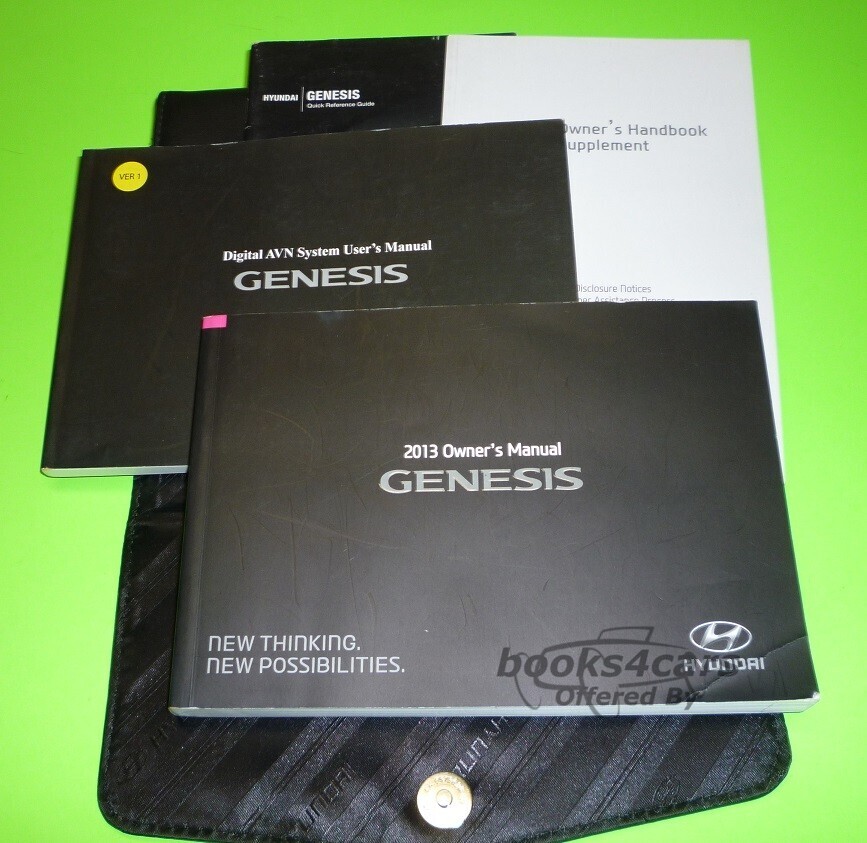 view cover of 2013 Genesis owners by Hyundai