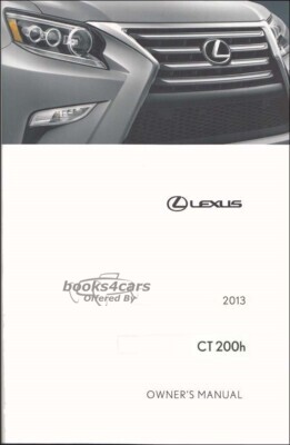 view cover of 2013 CT200H owners manual by Lexus