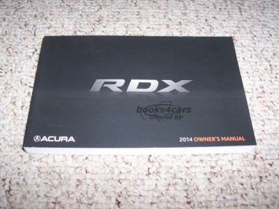 view cover of 2014 RDX owners manual by Acura