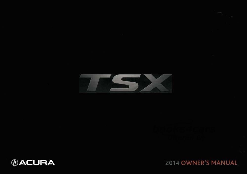 view cover of 2014 TSX owners manual by Acura