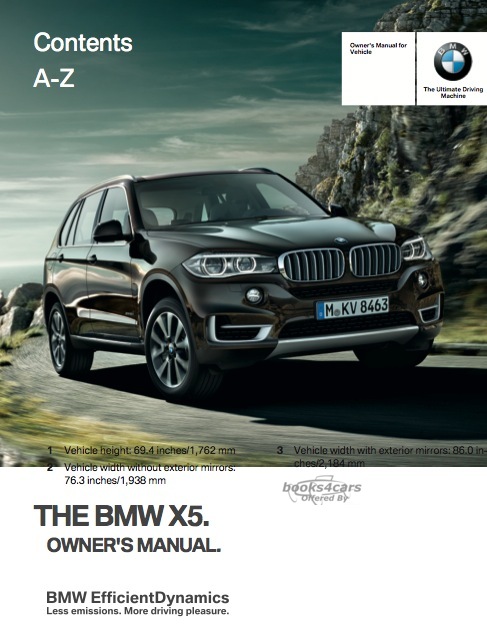 view cover of 2014 X5 Owners Manual by BMW